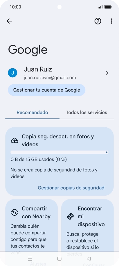 Pulsa Encontrar mi dispositivo. Pulsa Encontrar mi dispositivo.