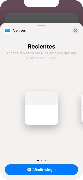 Desliza el dedo hacia la derecha o hacia la izquierda por la pantalla para seleccionar el tamaño de widget deseado. Desliza el dedo hacia la derecha o hacia la izquierda por la pantalla para seleccionar el tamaño de widget deseado.