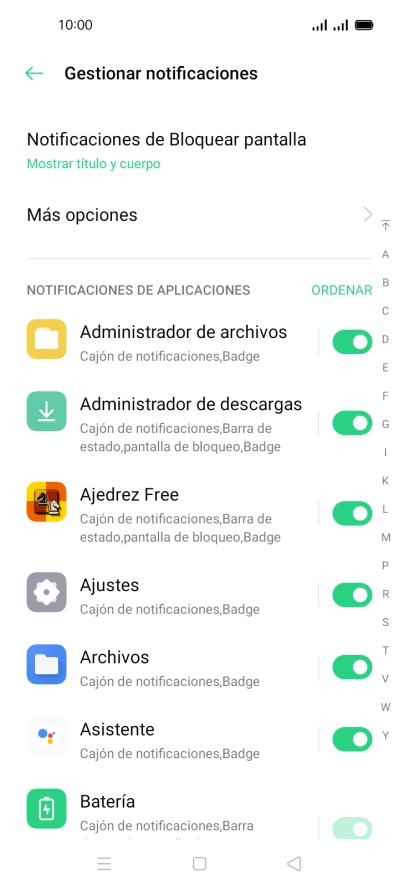 Pulsa el indicador junto a las apps deseadas para activar o desactivar la función. Pulsa el indicador junto a las apps deseadas para activar o desactivar la función.