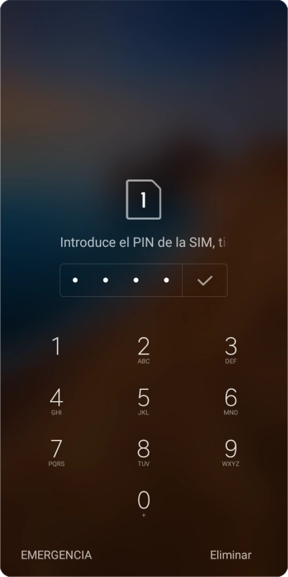 Si lo solicita el teléfono, introduce el código PIN y pulsa el icono de aceptar. Si lo solicita el teléfono, introduce el código PIN y pulsa el icono de aceptar.