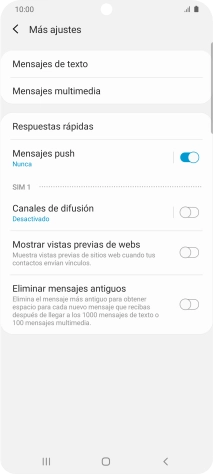 Pulsa Mensajes de texto. Pulsa Mensajes de texto.