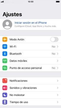 Pulsa Inicia sesión en el iPhone. Pulsa Inicia sesión en el iPhone.