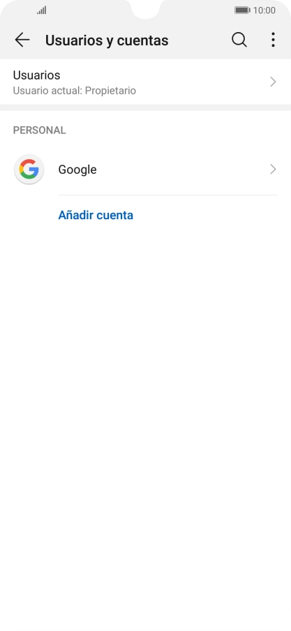 Pulsa Añadir cuenta.