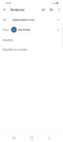 Pulsa Asunto e introduce el asunto deseado. Pulsa Asunto e introduce el asunto deseado.