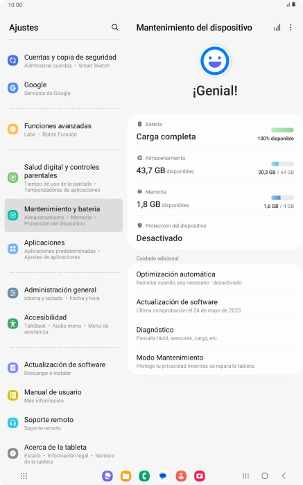 Pulsa Batería.