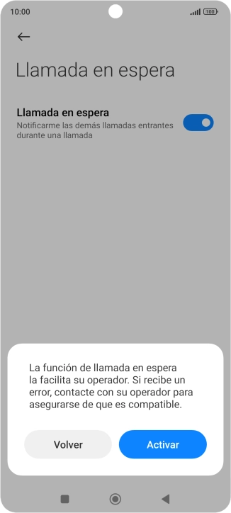 Si activas la función, pulsa Activar. Si activas la función, pulsa Activar.
