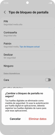 Pulsa Eliminar datos. Pulsa Eliminar datos.