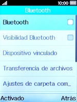 Selecciona Bluetooth para activar el Bluetooth. Selecciona Bluetooth para activar el Bluetooth.