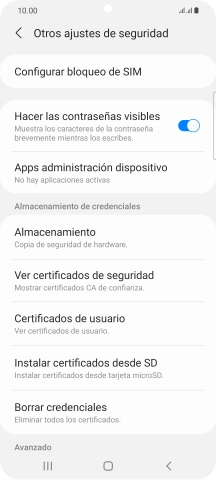 Pulsa Configurar bloqueo de SIM. Pulsa Configurar bloqueo de SIM.