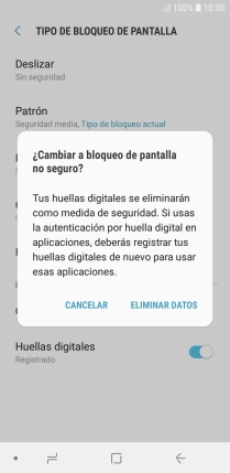 Pulsa ELIMINAR DATOS. Pulsa ELIMINAR DATOS.