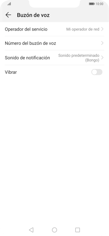 Pulsa Número del buzón de voz. Pulsa Número del buzón de voz.