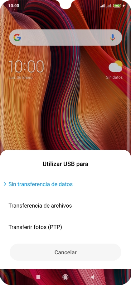 Pulsa Transferencia de archivos. Pulsa Transferencia de archivos.