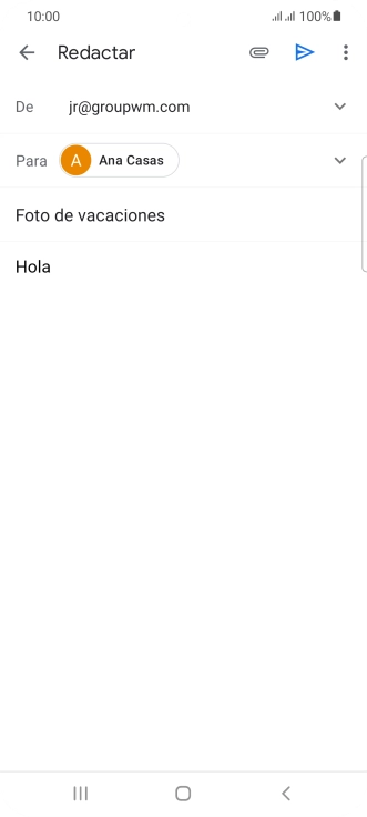 Pulsa el icono de anexos. Pulsa el icono de anexos.