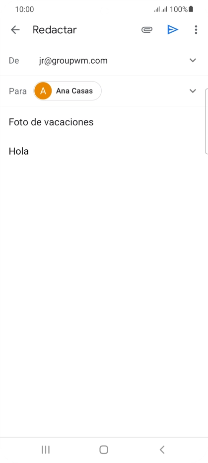 Pulsa el icono de anexos. Pulsa el icono de anexos.