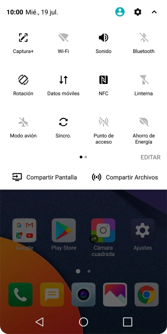 Pulsa Datos móviles para activar o desactivar la función. Pulsa Datos móviles para activar o desactivar la función.