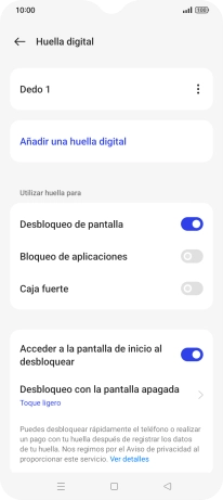 Pulsa  el indicador junto a los ajustes deseados para activarlos o desactivarlos.
