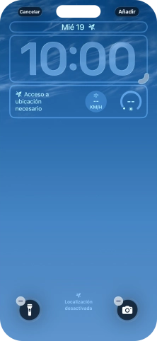 Si deseas personalizar la vista de la fecha en la pantalla de bloqueo, pulsa el widget de la fecha y sigue las indicaciones de la pantalla para seleccionar la vista de widgets deseada. Si deseas personalizar la vista de la fecha en la pantalla de bloqueo, pulsa el widget de la fecha y sigue las indicaciones de la pantalla para seleccionar la vista de widgets deseada.