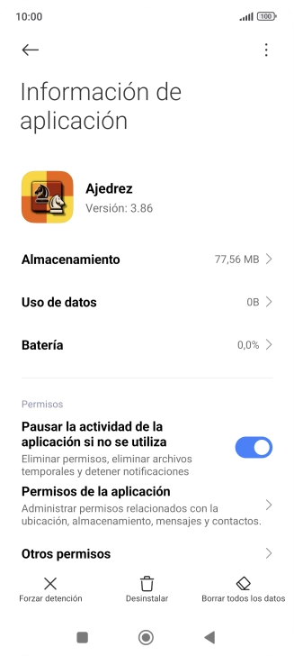 Pulsa la tecla de inicio para terminar y regresar a la pantalla de inicio.