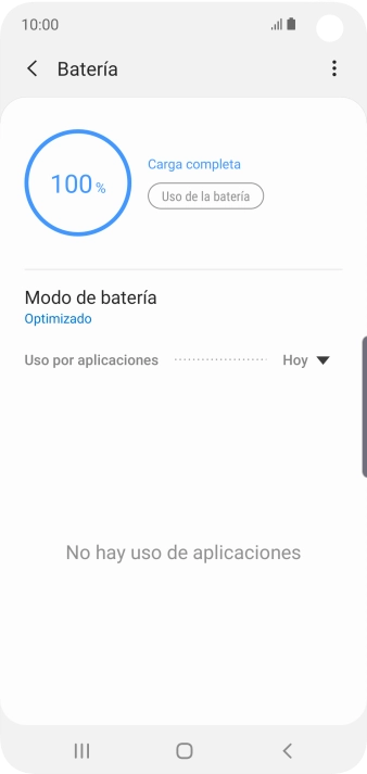 Pulsa Modo de batería. Pulsa Modo de batería.