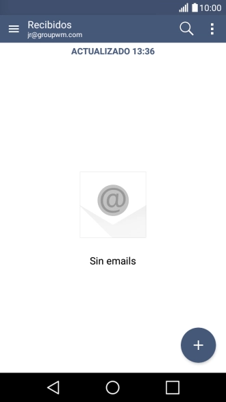 Pulsa el icono de nuevo correo electrónico. Pulsa el icono de nuevo correo electrónico.