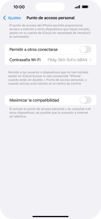 Pulsa Contraseña Wi-Fi e introduce una contraseña. Pulsa Contraseña Wi-Fi e introduce una contraseña.