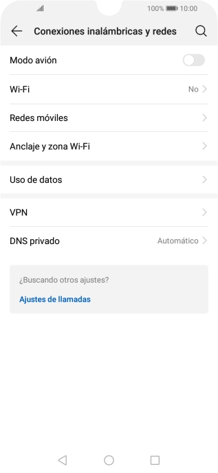 Pulsa Redes móviles.