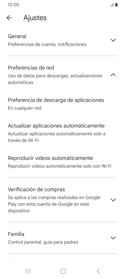 Pulsa Actualizar aplicaciones automáticamente.