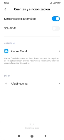 Pulsa Añadir cuenta. Pulsa Añadir cuenta.