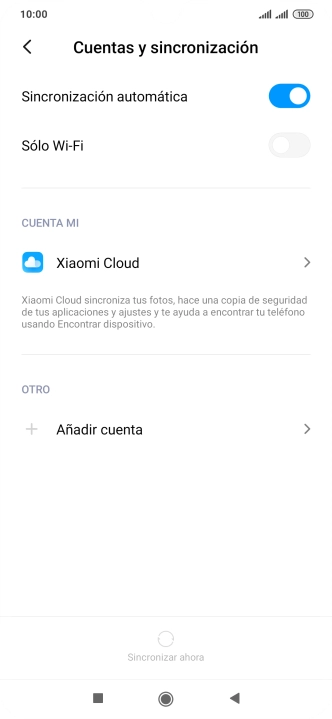 Pulsa Añadir cuenta. Pulsa Añadir cuenta.