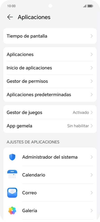 Pulsa Aplicaciones.
