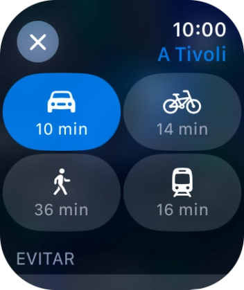 Pulsa el medio de transporte deseado. Pulsa el medio de transporte deseado.