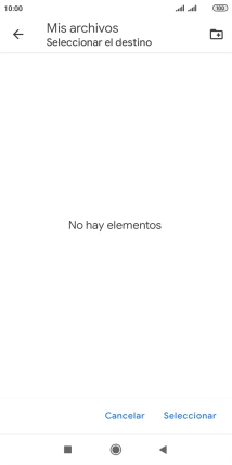 Si deseas crear una nueva carpeta, pulsa el icono de nueva carpeta y sigue las indicaciones de la pantalla para crearla. Si deseas crear una nueva carpeta, pulsa el icono de nueva carpeta y sigue las indicaciones de la pantalla para crearla.