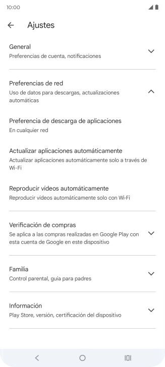 Pulsa Actualizar aplicaciones automáticamente.