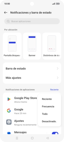 Pulsa el ajuste deseado. Pulsa el ajuste deseado.