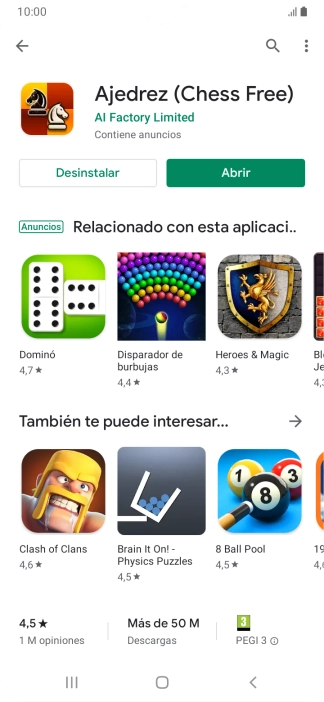 Pulsa la tecla de inicio para terminar y regresar a la pantalla de inicio.