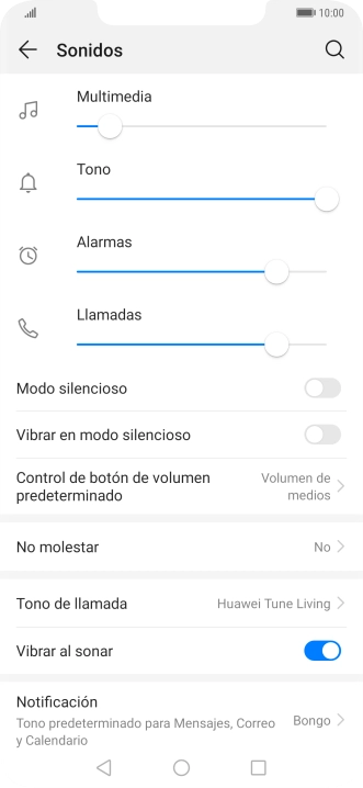 Pulsa Tono de llamada. Pulsa Tono de llamada.