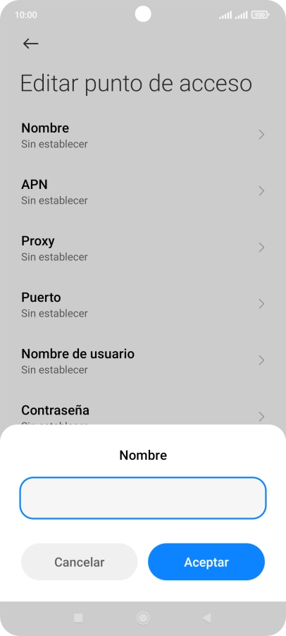 Introduce Vodafone Internet y pulsa Aceptar. Introduce Vodafone Internet y pulsa Aceptar.