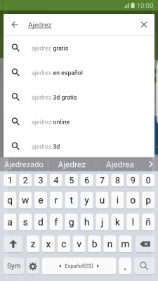 Introduce el nombre del tema o de la app y pulsa la tecla de búsqueda.