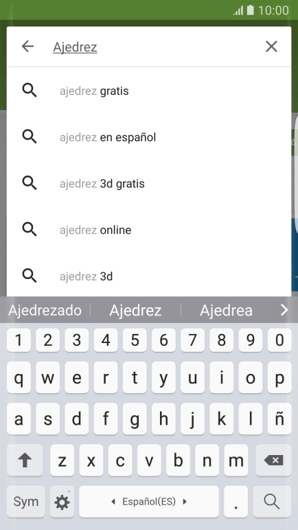 Introduce el nombre del tema o de la app y pulsa la tecla de búsqueda.