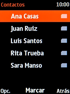 Pulsa la tecla de selección izquierda. Pulsa la tecla de selección izquierda.