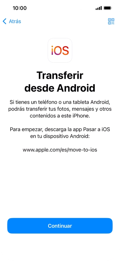 Para transferir contenido a tu teléfono, tienes que haber instalado la app Para transferir contenido a tu teléfono, tienes que haber instalado la app