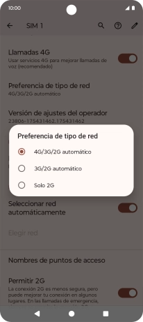 Pulsa el tipo de red deseado. Pulsa el tipo de red deseado.