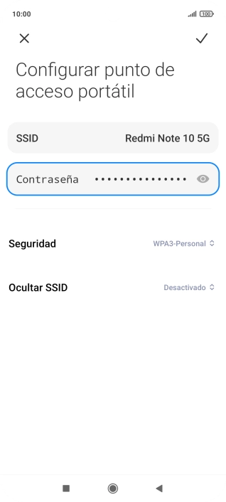 Pulsa el icono de aceptar.