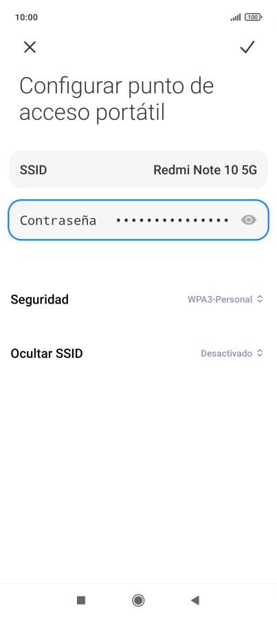 Pulsa el icono de aceptar.