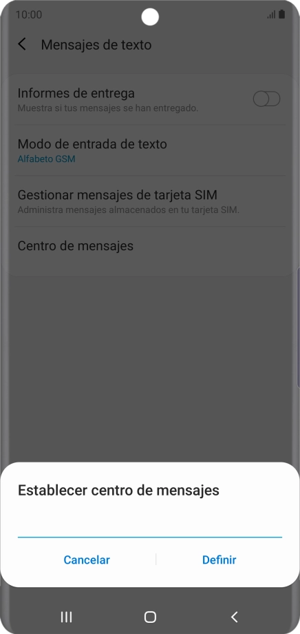 Introduce +34607003110 y pulsa Definir. Introduce +34607003110 y pulsa Definir.