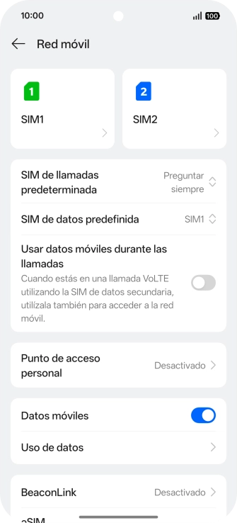 Pulsa la SIM de la línea móvil deseada. Pulsa la SIM de la línea móvil deseada.