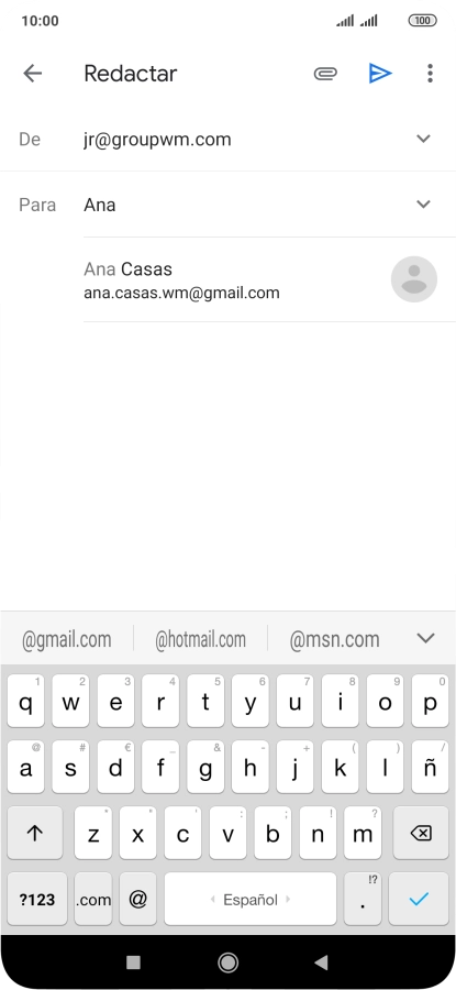 Pulsa el contacto deseado. Pulsa el contacto deseado.