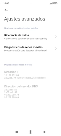Pulsa Itinerancia de datos. Pulsa Itinerancia de datos.