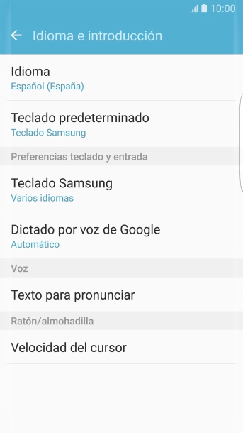 Pulsa Teclado Samsung.