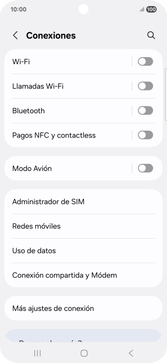 Pulsa Redes móviles. Pulsa Redes móviles.
